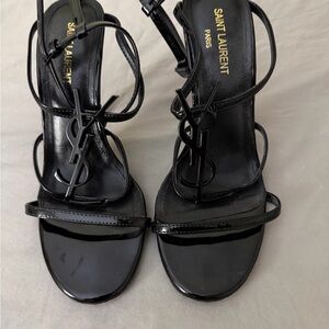 YSL Glossy Black Heels